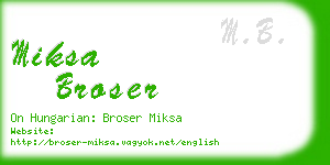 miksa broser business card